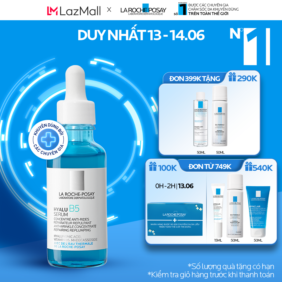 Dưỡng chất chuyên sâu giúp hỗ trợ quá trình tái tạo da La Roche-Posay Hyalu B5 Serum 30ml